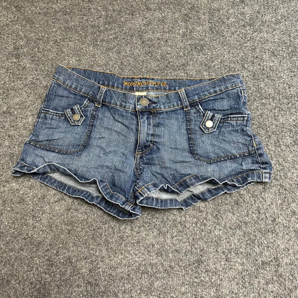 Mossimo Supply Co. Shorts Womens Size 9 Blue Denim Low Rise Stretch Casual Jean